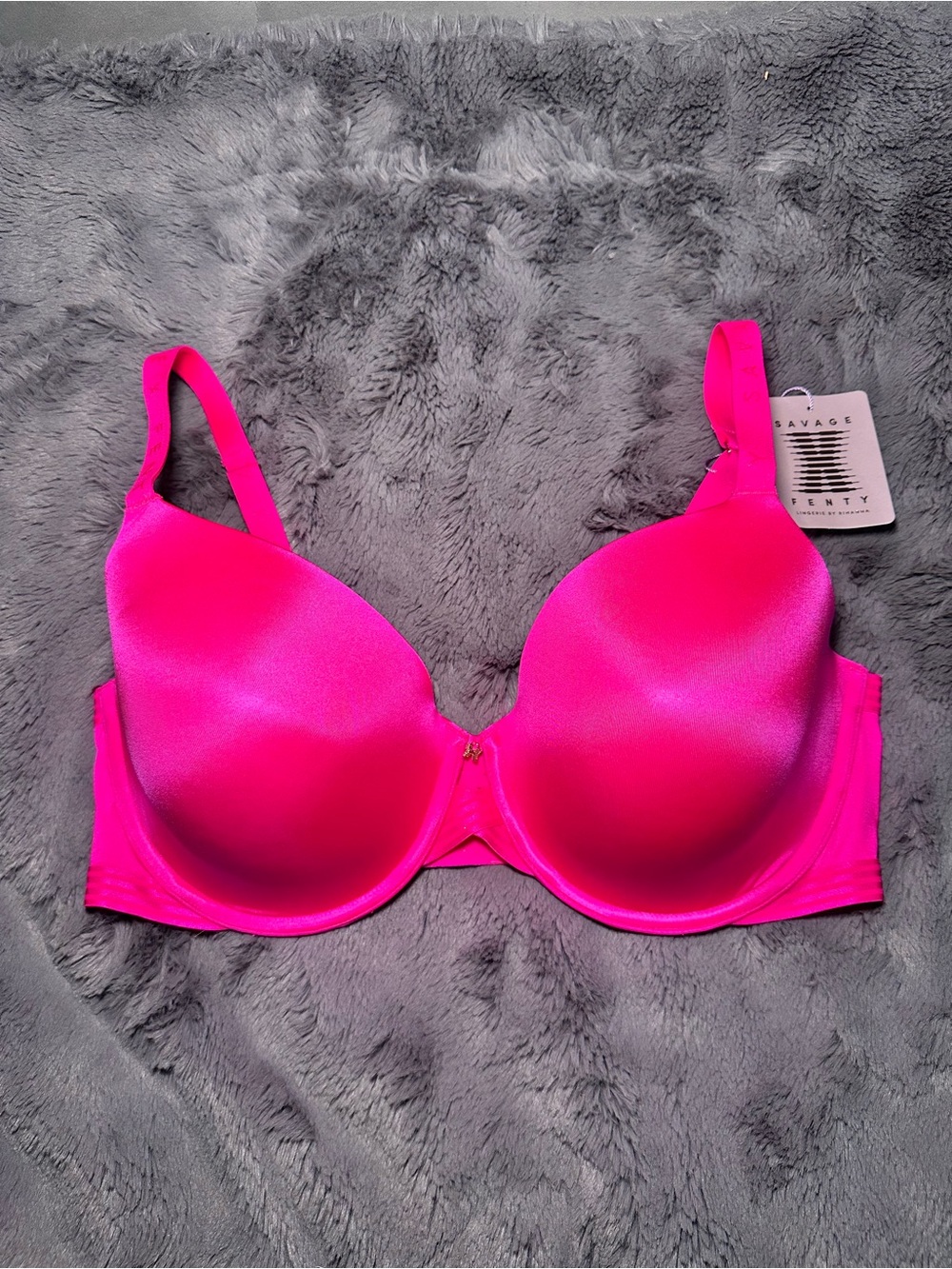 Savage X Fenty Neon Pink Smooth T-Shirt Bra - Picture 1 of 2